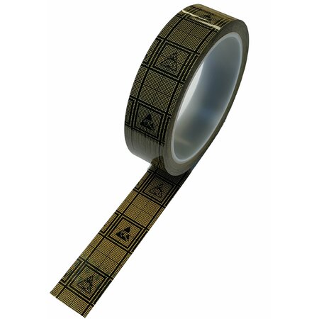 BERTECH Conductive Grid Tape, 1.9 Mil Thick, 1 1/4 In. x 36 Yards Long, Brown WCGT-1 1/4